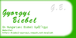gyorgyi biebel business card